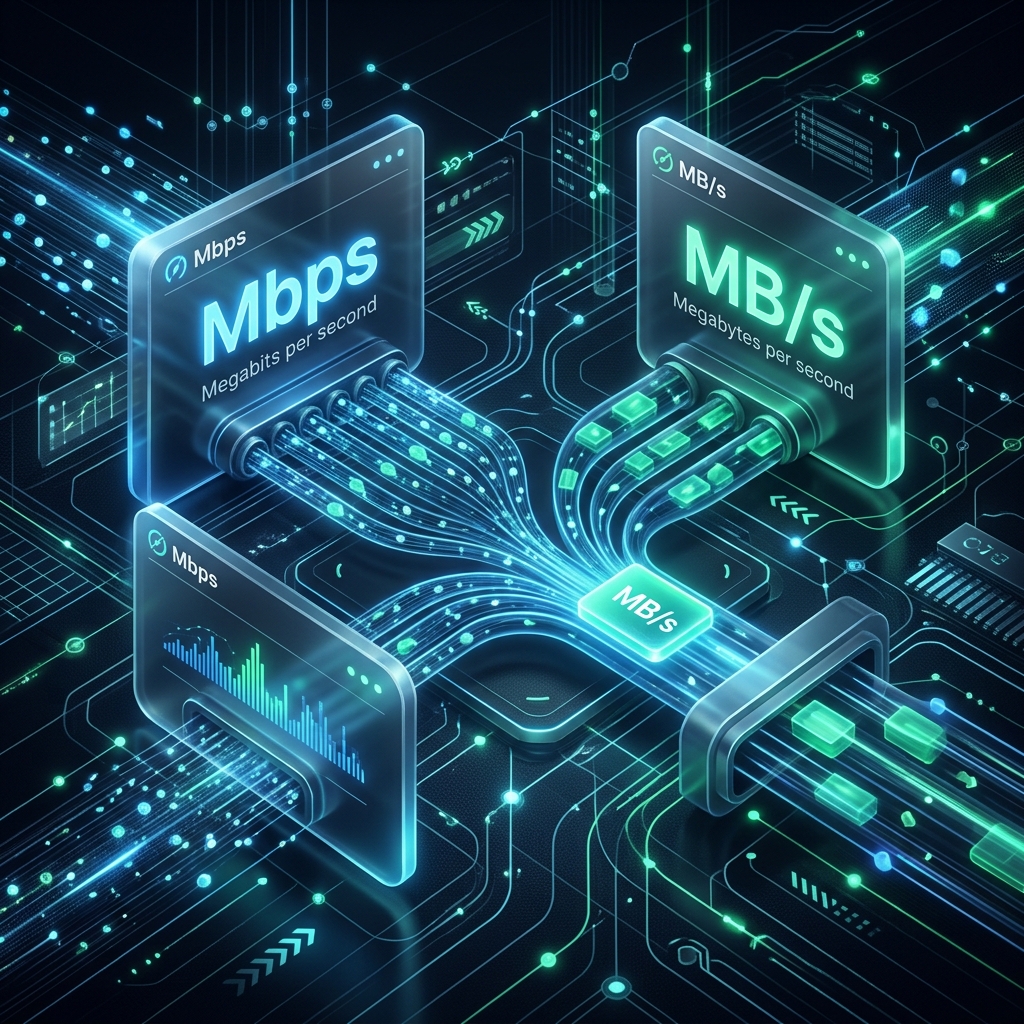 Internet Speed Conversion Table Infographic