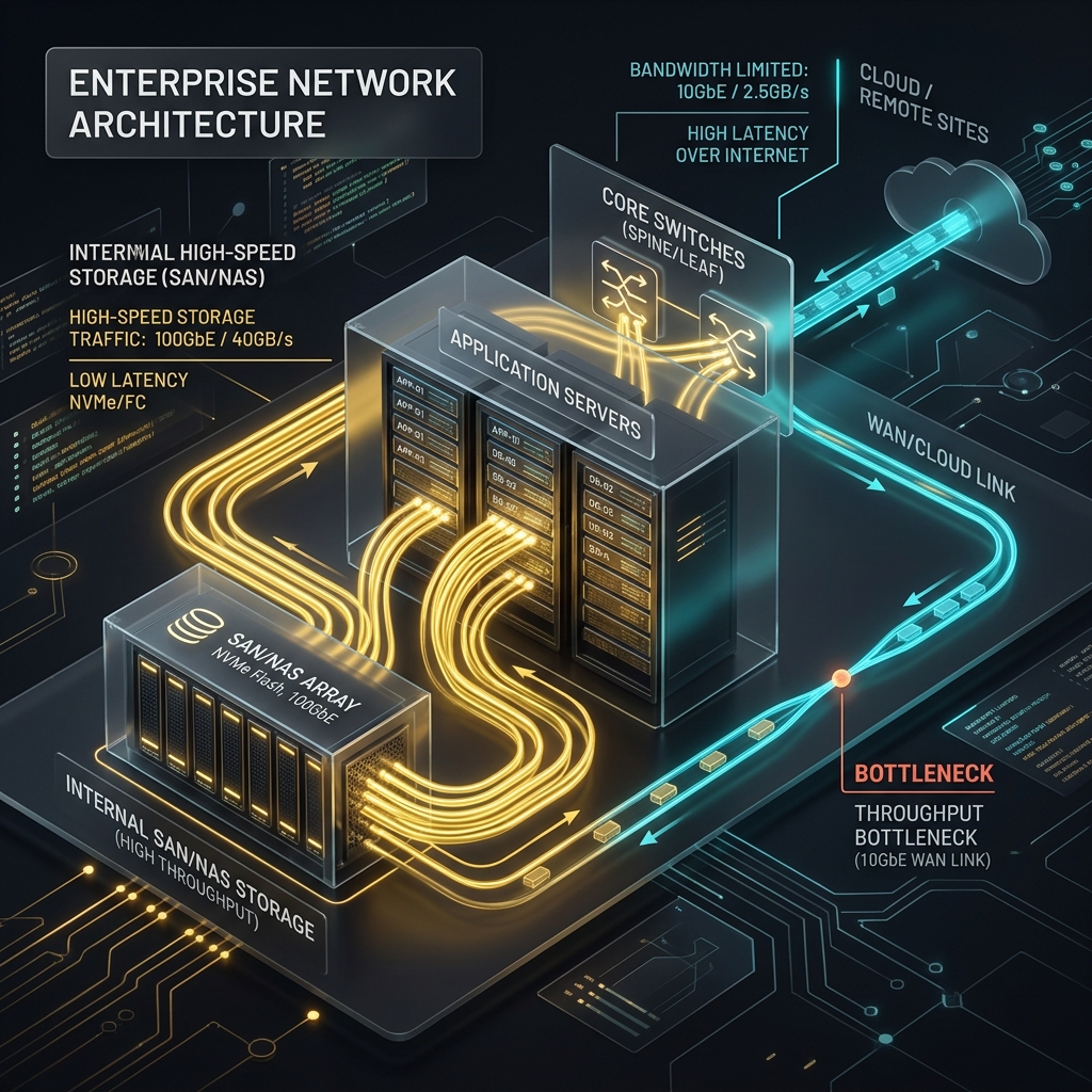 Data Center Throughput vs Connectivity Limits